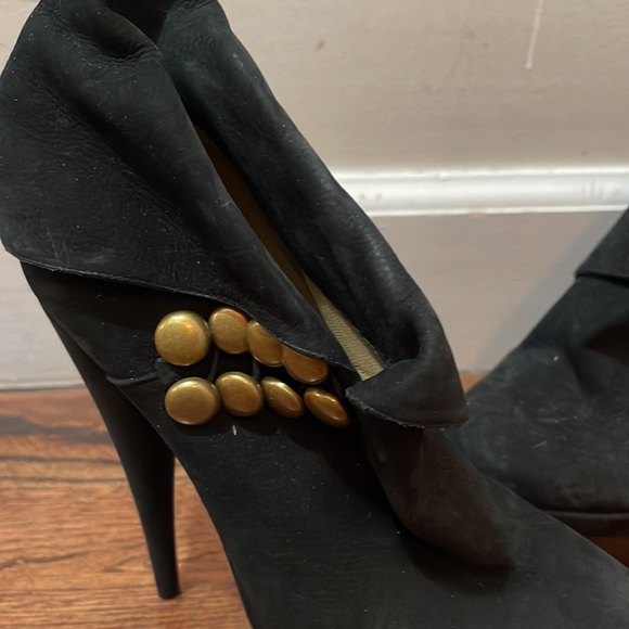 Rachel Zoe Black Suede Platform Booties - Picture 2 of 5